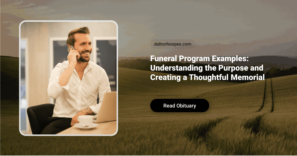Funeral Program Examples | Dalton Hoopes