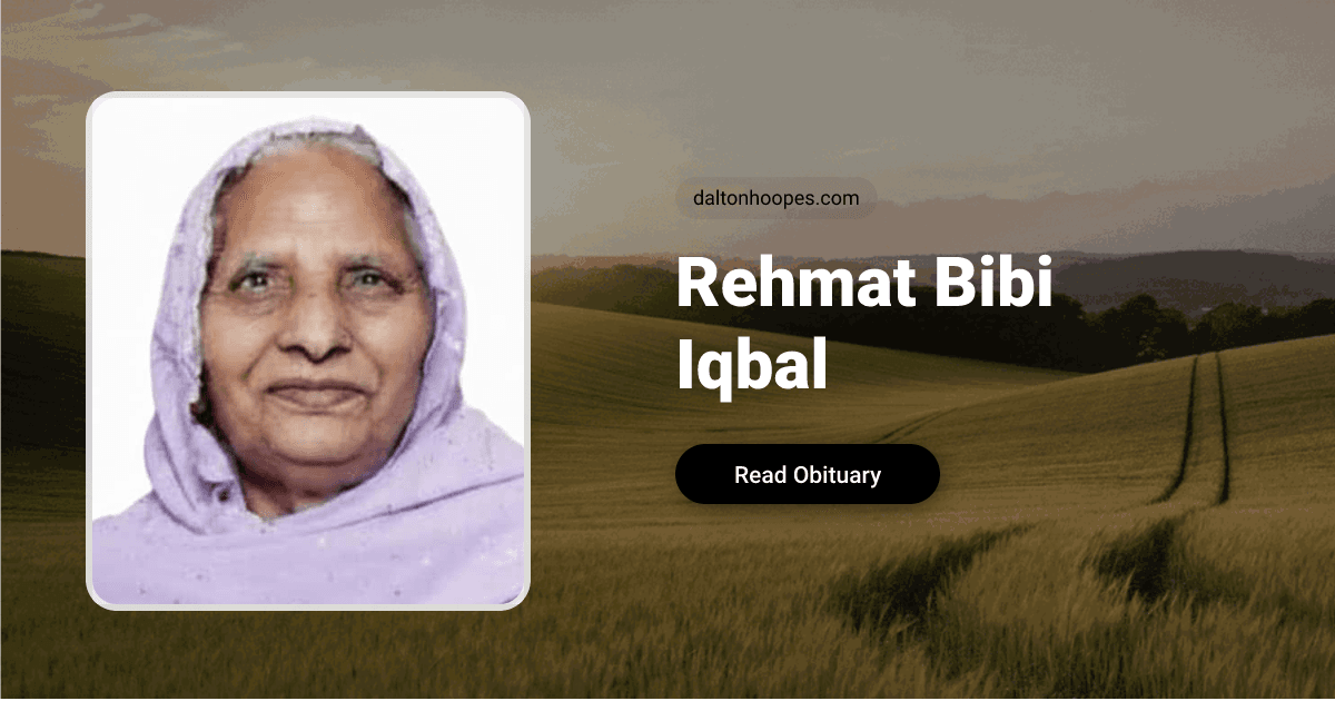 Rehmat Bibi Iqbal Grantsville, UT Obituary