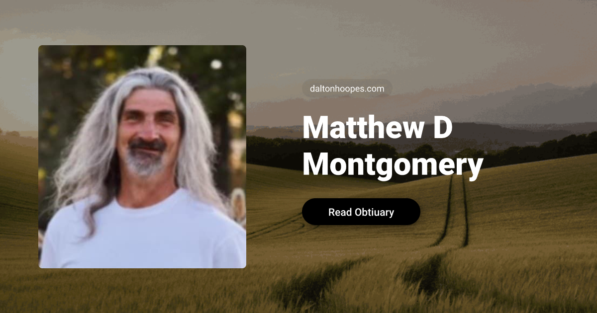 Matthew D Montgomery Obituary, Grantsville, UT