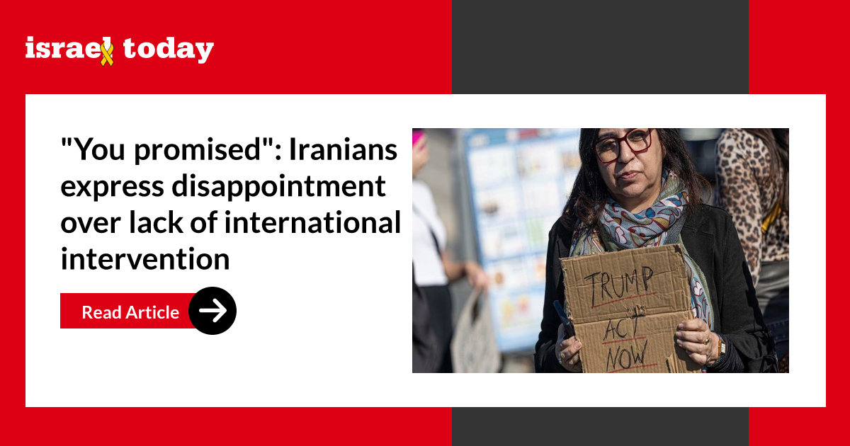 “You promised”: Iranians express disappointment over lack of international intervention