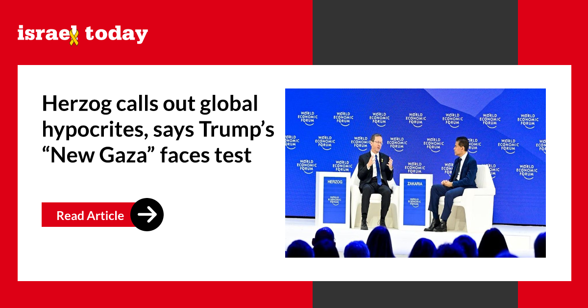 Herzog calls out global hypocrites, says Trump’s “New Gaza” faces test