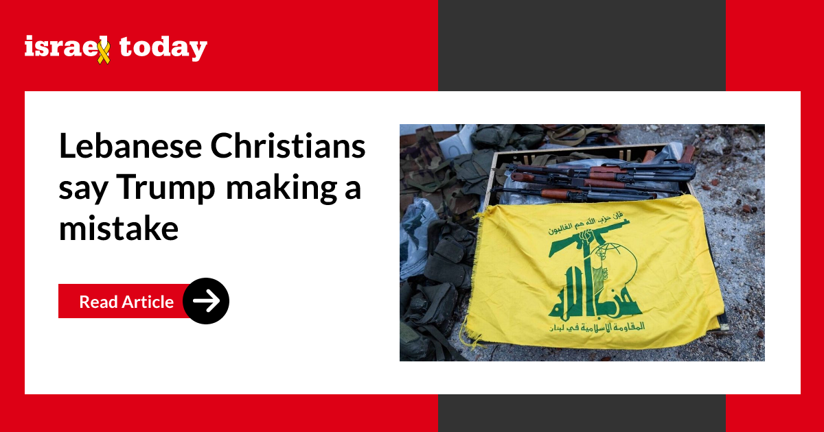 Lebanese Christians say Trump making a mistake