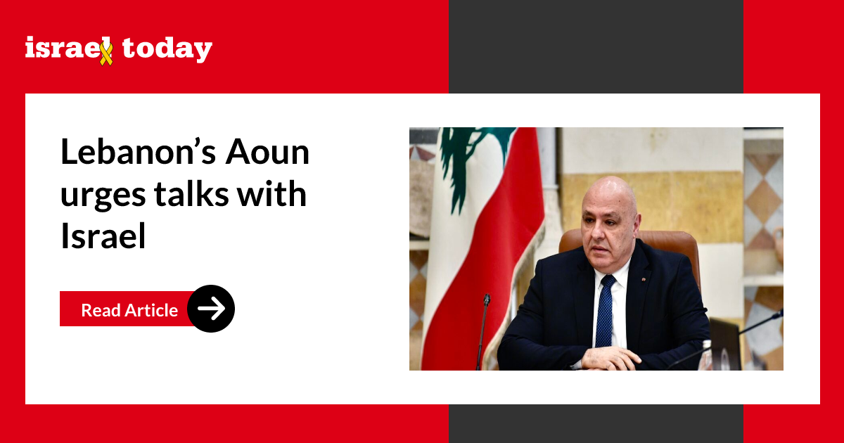 Lebanon’s Aoun urges talks with Israel