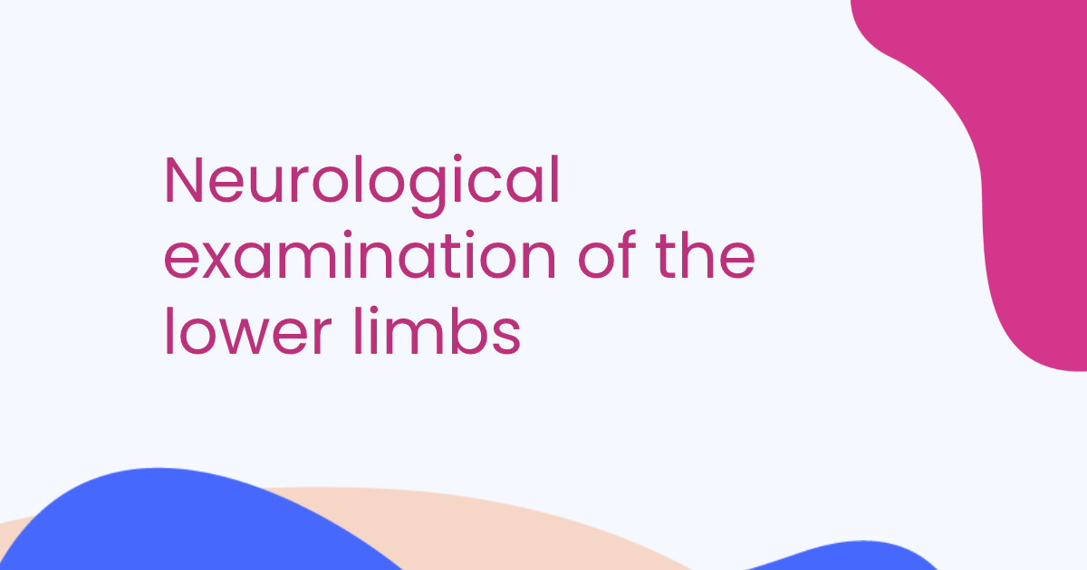 Neurological examination of the lower limbs